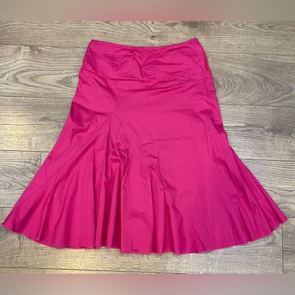 Costa Blanca Dresses & Skirts - Costa Blanca Hot Pink A-Line Skirt cotton spandex size M summer resort